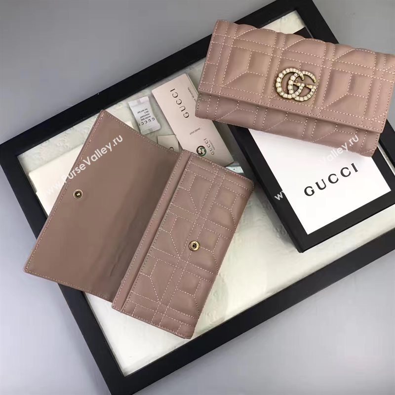 Gucci 2 fold wallet nude bag 6409