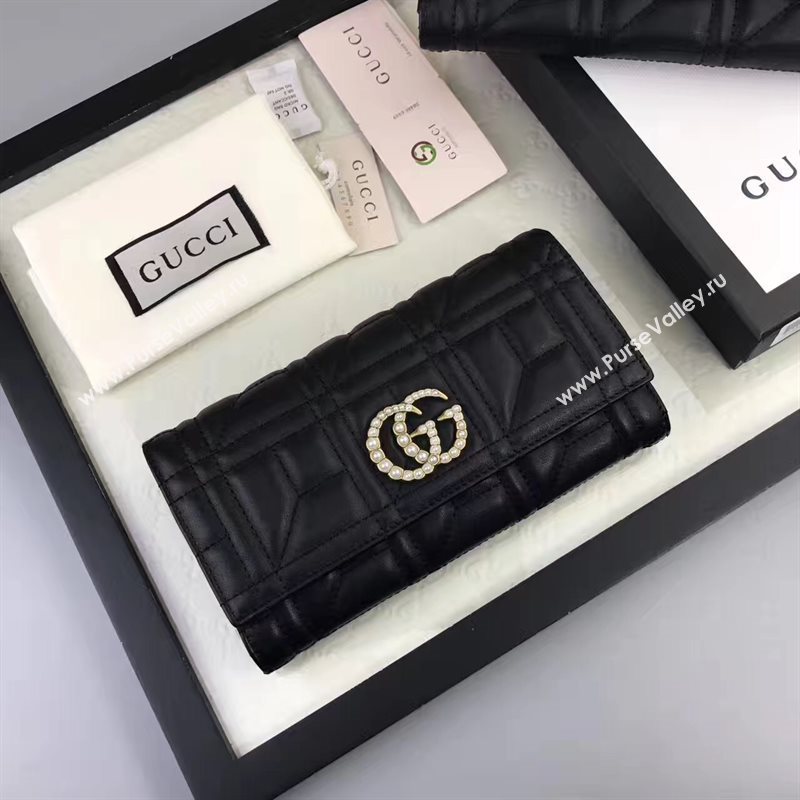 Gucci 2 fold wallet black bag 6410