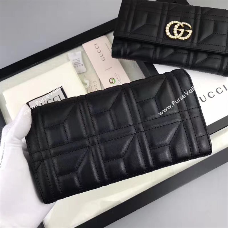 Gucci 2 fold wallet black bag 6410