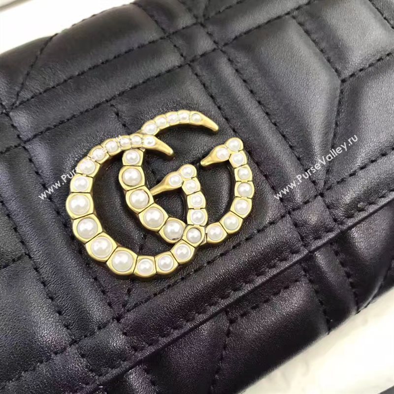 Gucci 2 fold wallet black bag 6410