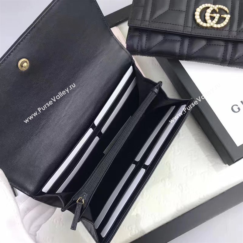 Gucci 2 fold wallet black bag 6410