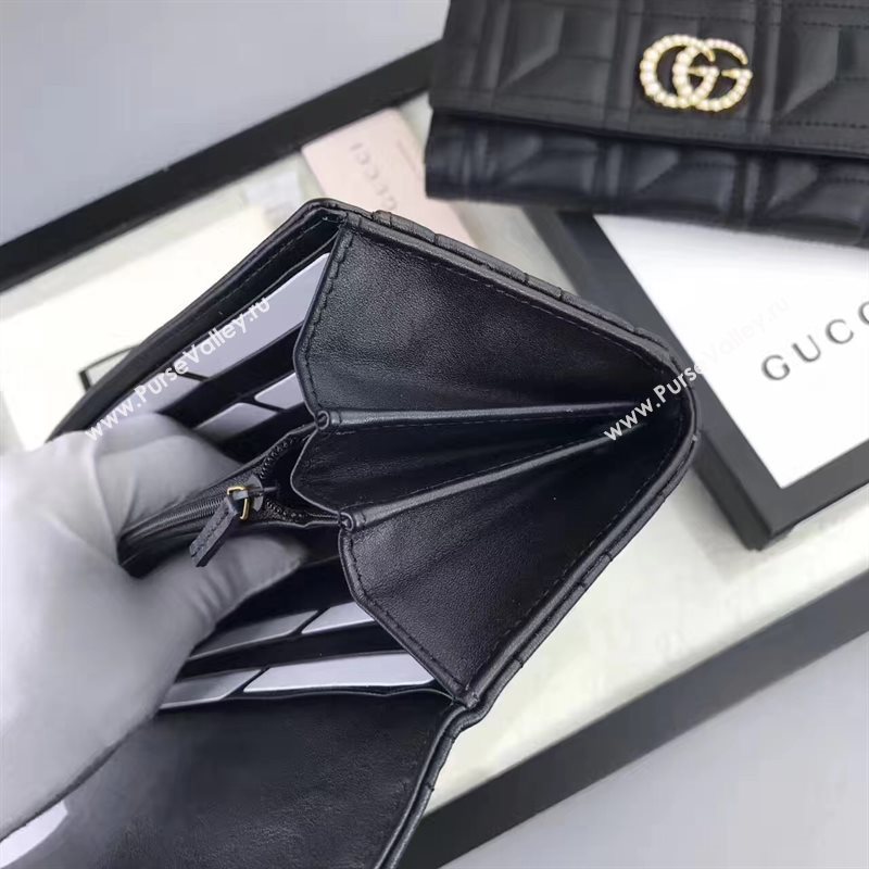 Gucci 2 fold wallet black bag 6410