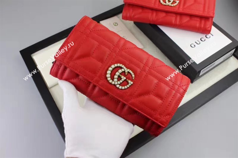 Gucci 2 fold wallet red bag 6411