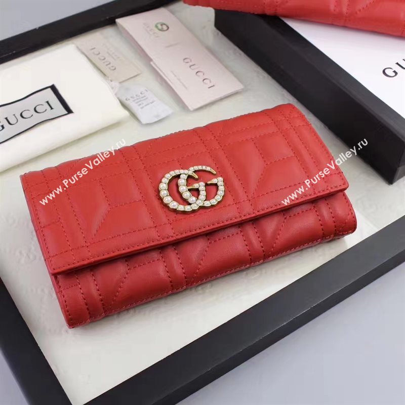 Gucci 2 fold wallet red bag 6411