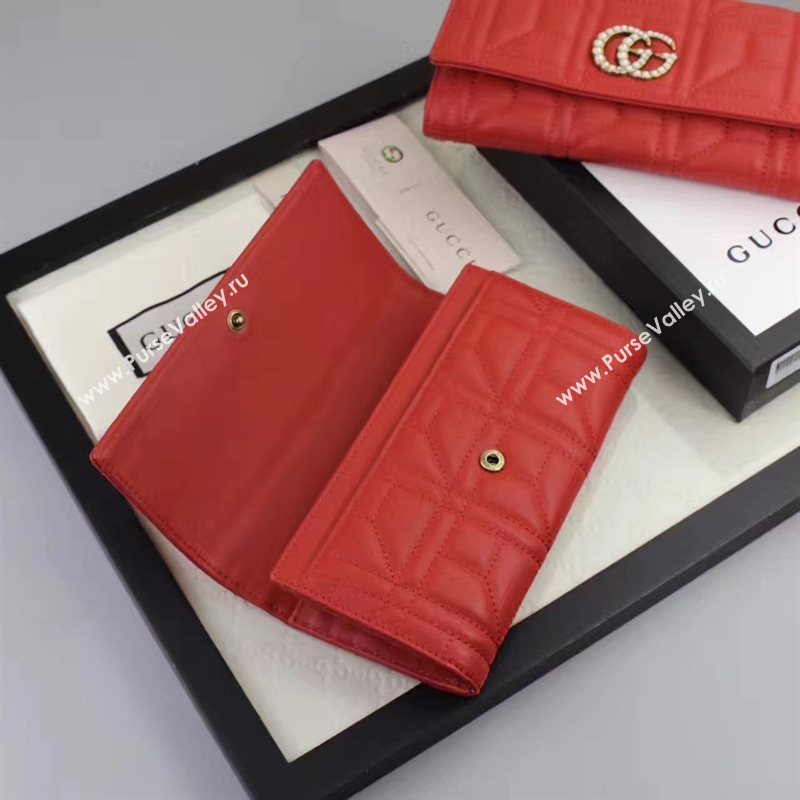 Gucci 2 fold wallet red bag 6411