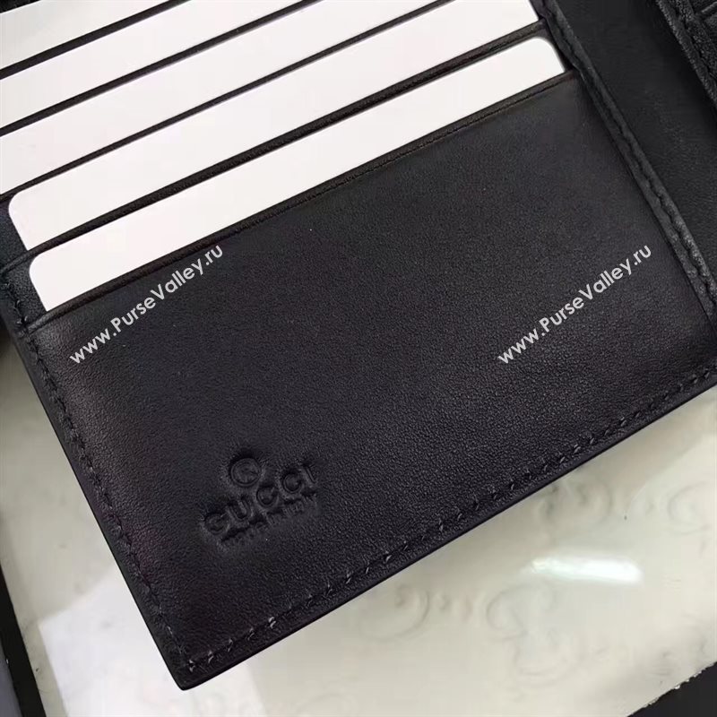 Gucci small 3 fold wallet black bag 6412