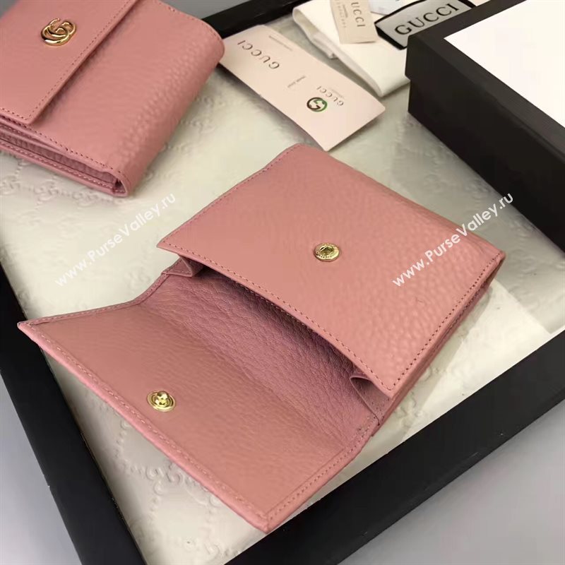 Gucci small GG 3 fold pink wallet bag 6415