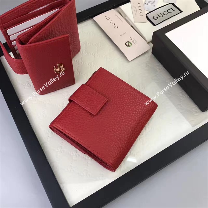 Gucci small GG 3 fold wallet red bag 6417