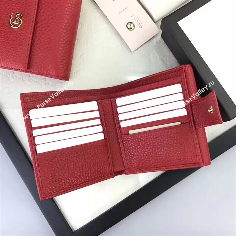 Gucci small GG 3 fold wallet red bag 6417