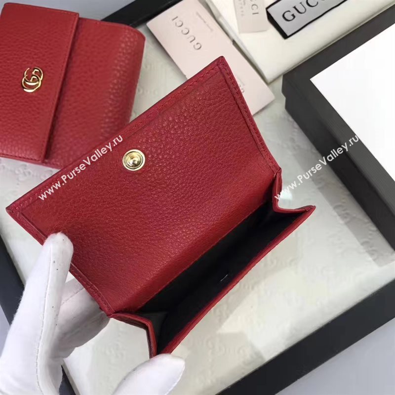 Gucci small GG 3 fold wallet red bag 6417