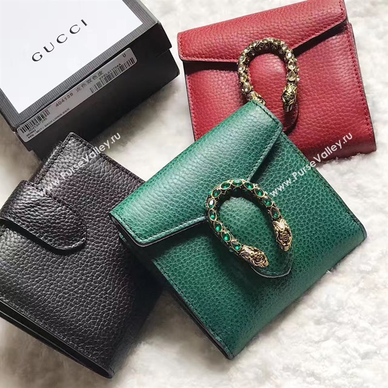 Gucci padlock 3 fold wallet green bag 6418