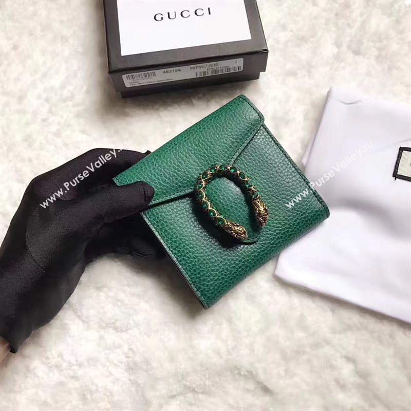 Gucci padlock 3 fold wallet green bag 6418