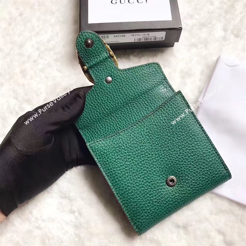 Gucci padlock 3 fold wallet green bag 6418