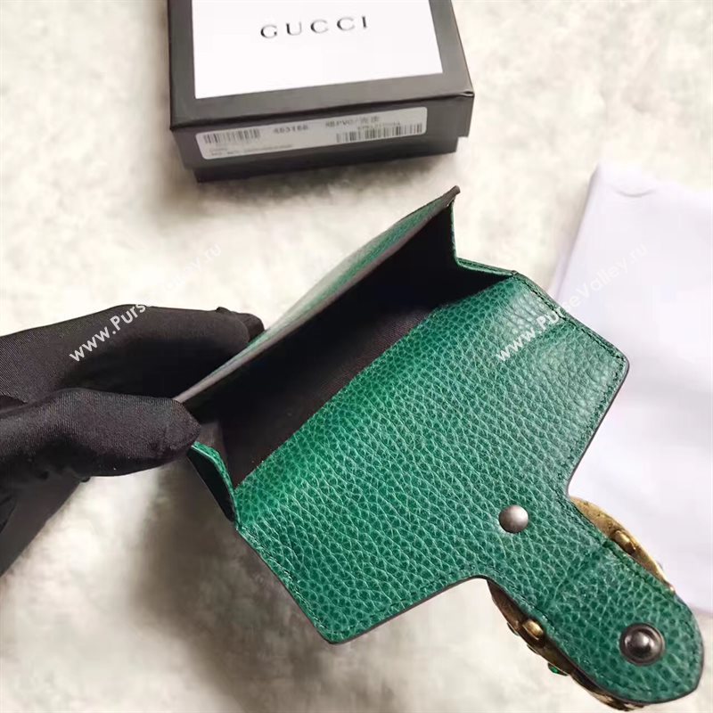 Gucci padlock 3 fold wallet green bag 6418