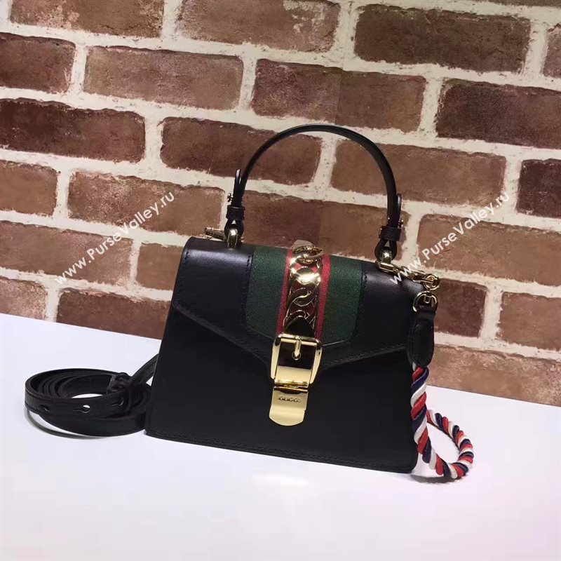 Gucci mini Sylvie top black handle bag 6421