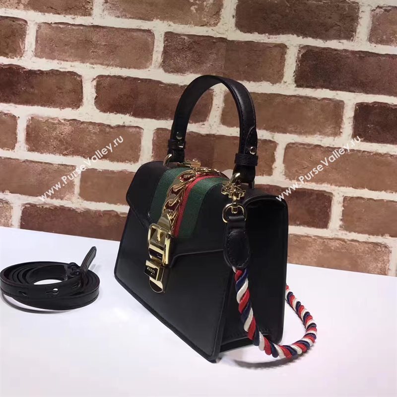 Gucci mini Sylvie top black handle bag 6421