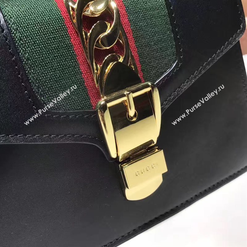 Gucci mini Sylvie top black handle bag 6421