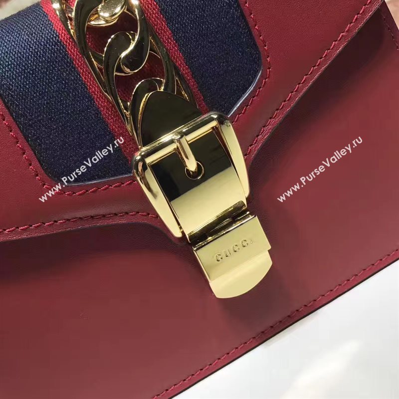 Gucci mini Sylvie top wine handle bag 6422