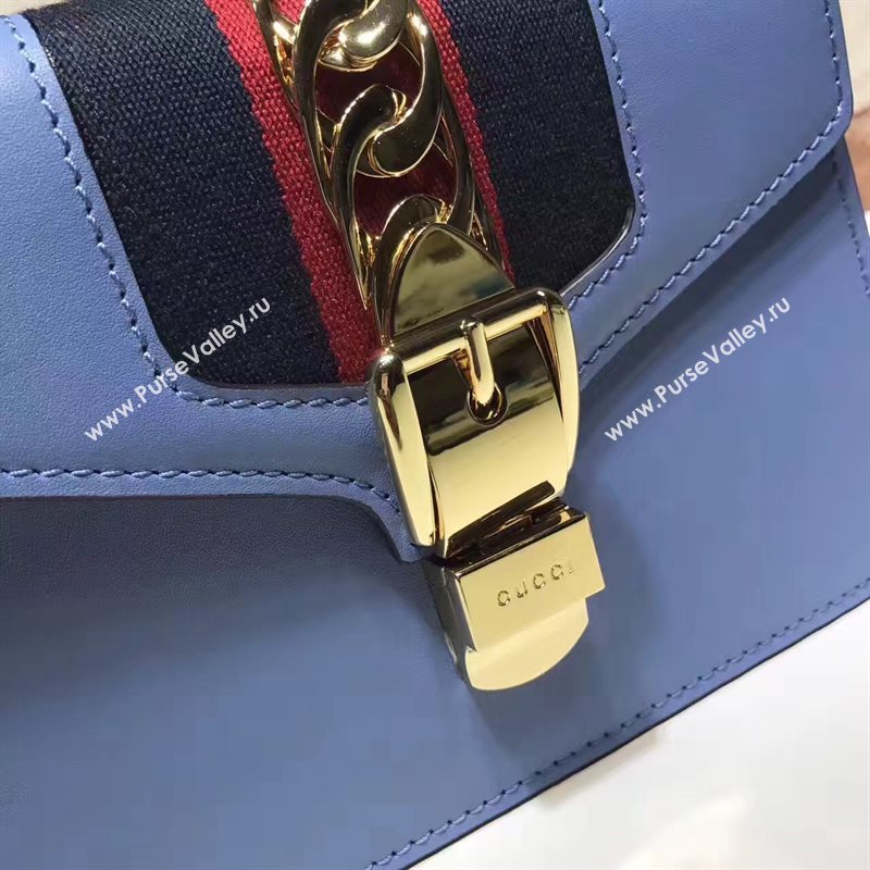 Gucci mini Sylvie top blue handle bag 6424