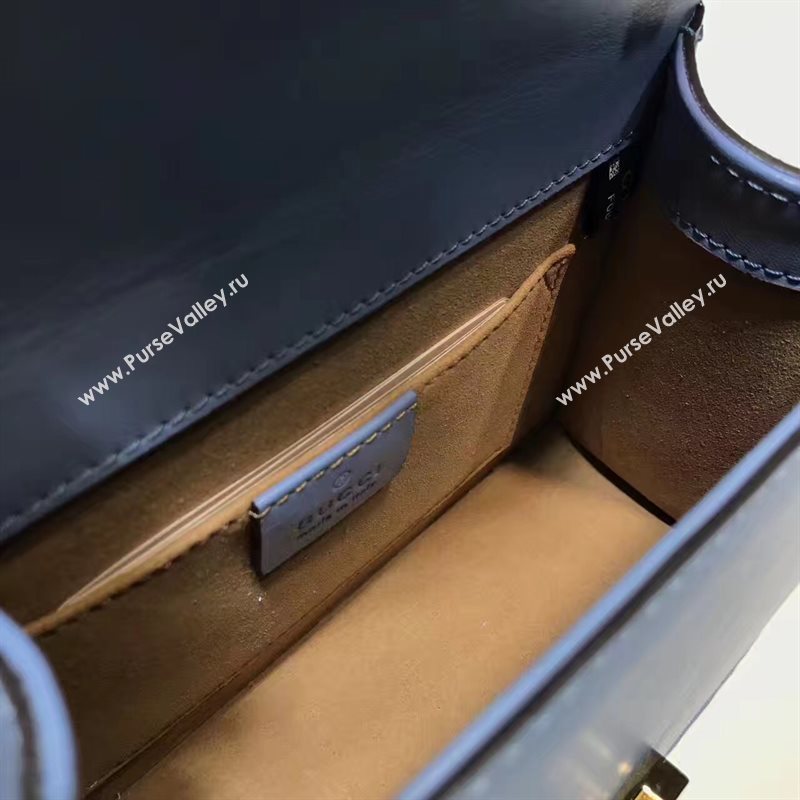 Gucci mini Sylvie top blue handle bag 6424