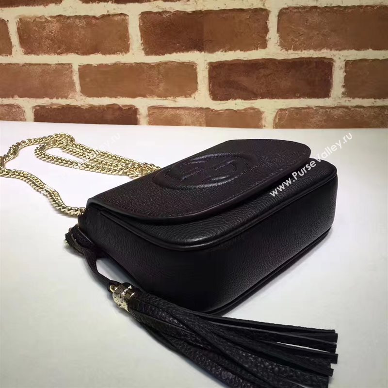 Gucci mini black soho shoulder tassel bag 6425
