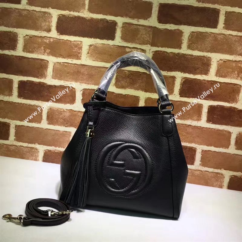 Gucci small black soho tote shoulder bag 6426