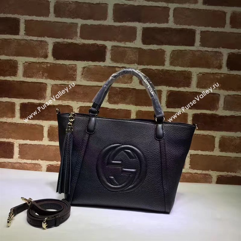 Gucci small soho black tote shoulder bag 6427