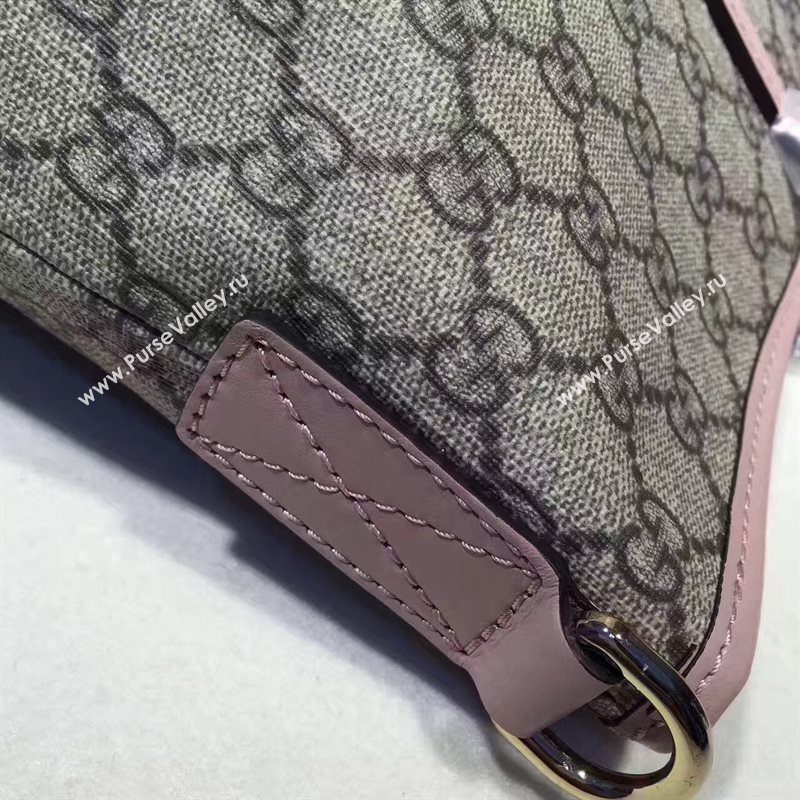 Gucci large gray v pink GG tote shoulder bag 6433