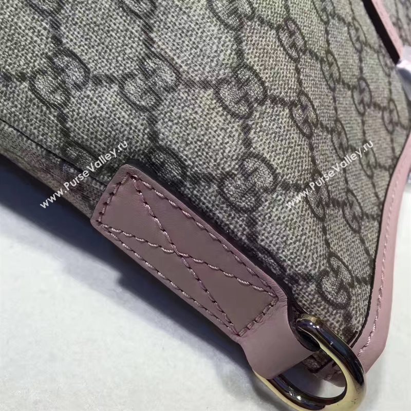 Gucci large gray v pink GG tote shoulder bag 6433