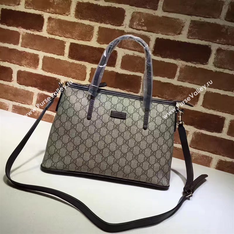 Gucci large gray GG tote shoulder bag 6435