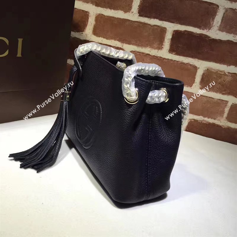 Gucci small black soho tote shoulder bag 6436