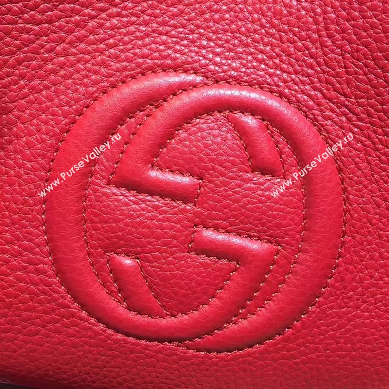Gucci small soho shoulder tote red bag 6437