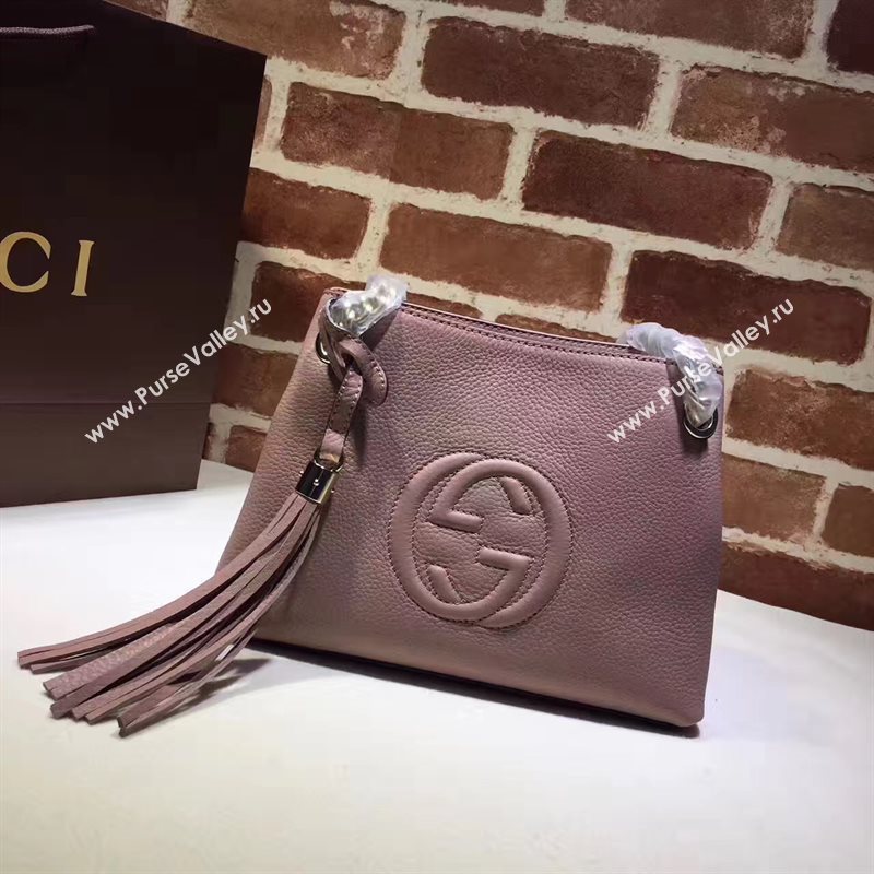 Gucci small soho shoulder tote pink bag 6438