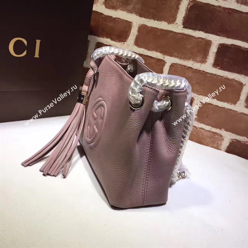 Gucci small soho shoulder tote pink bag 6438