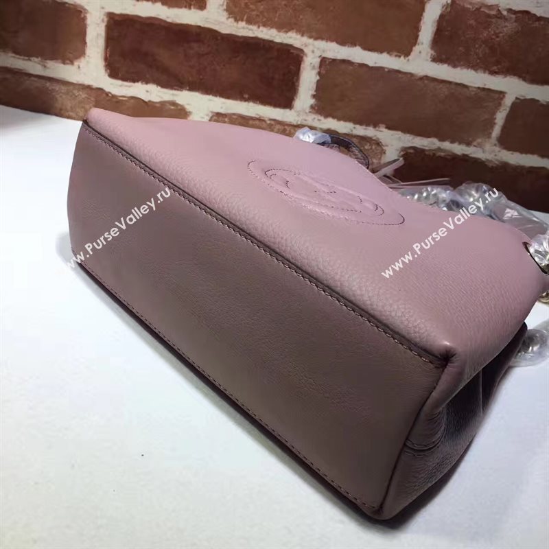 Gucci small soho shoulder tote pink bag 6438
