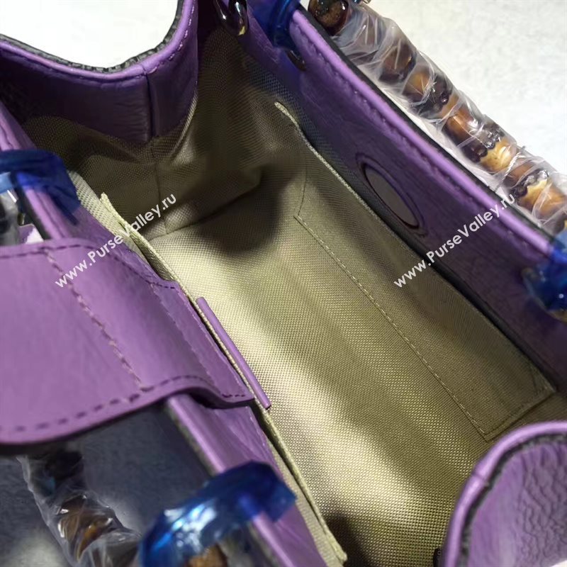 Gucci small purple mini shoulder bamboo bag 6541