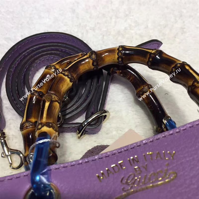 Gucci small purple mini shoulder bamboo bag 6541