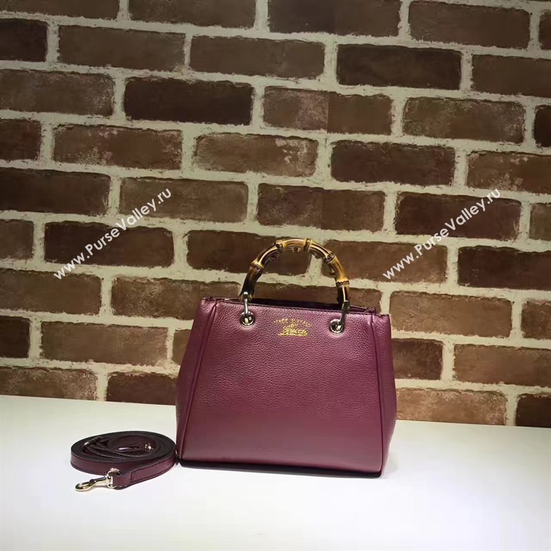 Gucci small wine mini shoulder bamboo bag 6542