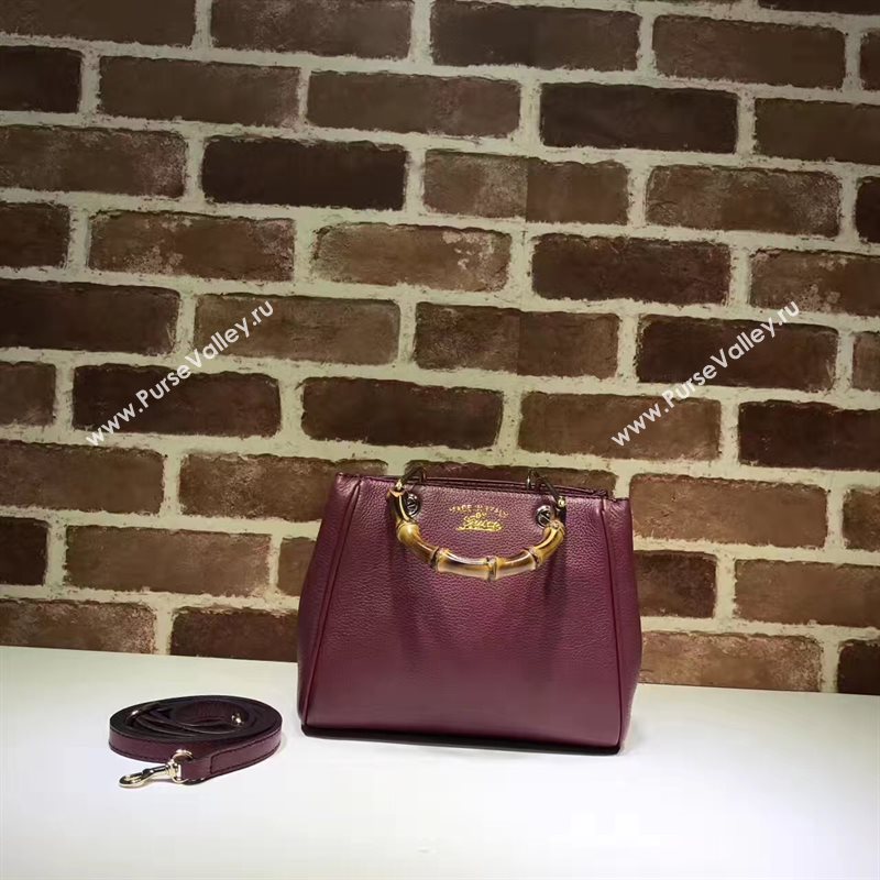 Gucci small wine mini shoulder bamboo bag 6542