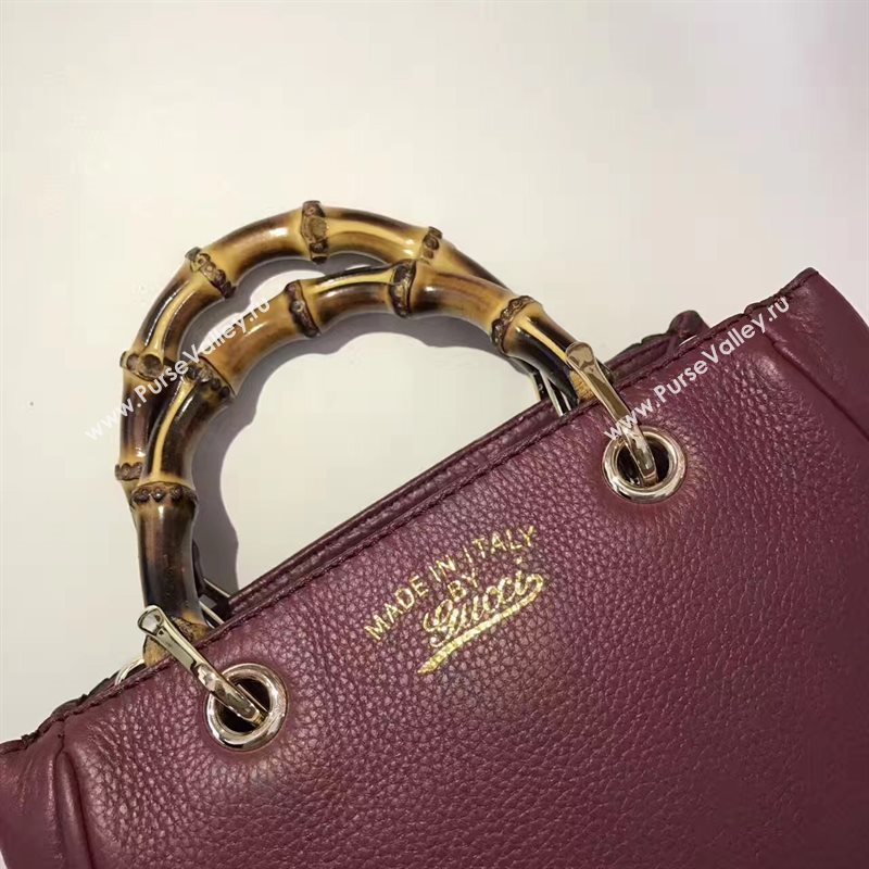 Gucci small wine mini shoulder bamboo bag 6542