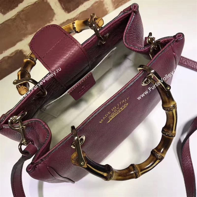 Gucci small wine mini shoulder bamboo bag 6542