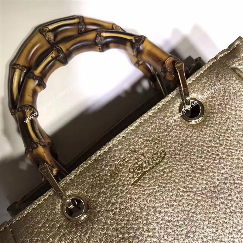 Gucci small mini gold shoulder bamboo bag 6543