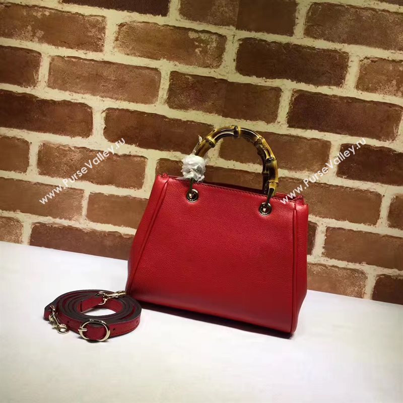 Gucci small mini red shoulder bamboo bag 6544