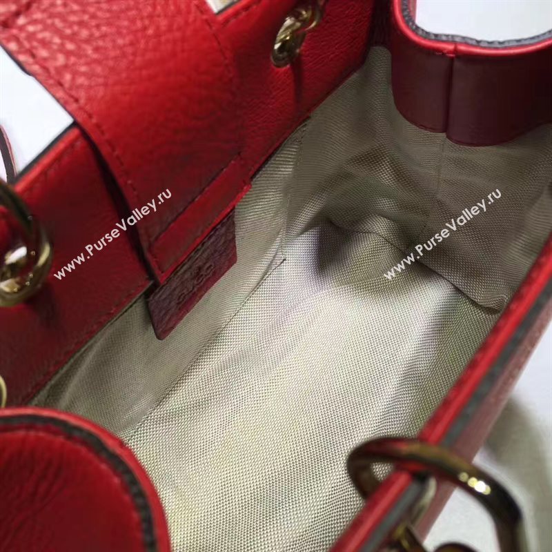 Gucci small mini red shoulder bamboo bag 6544