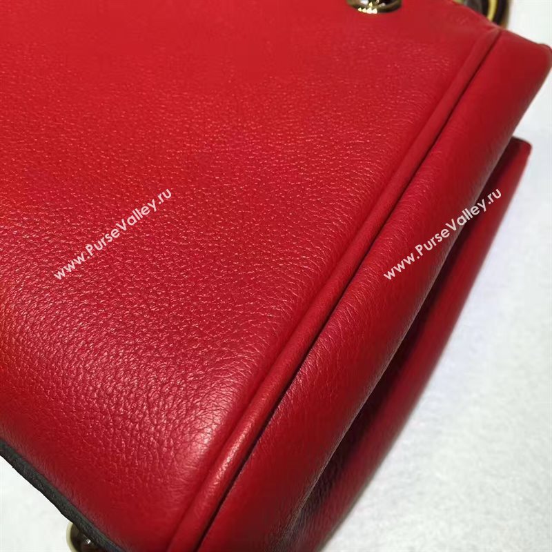 Gucci small mini red shoulder bamboo bag 6544