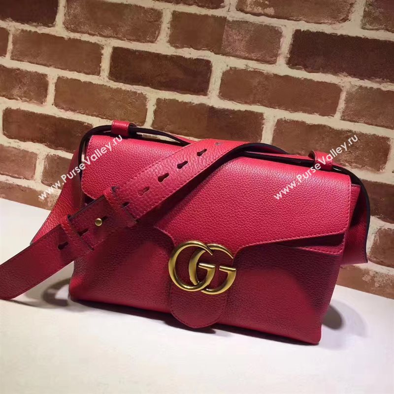 Gucci GG red shoulder flap bag 6546