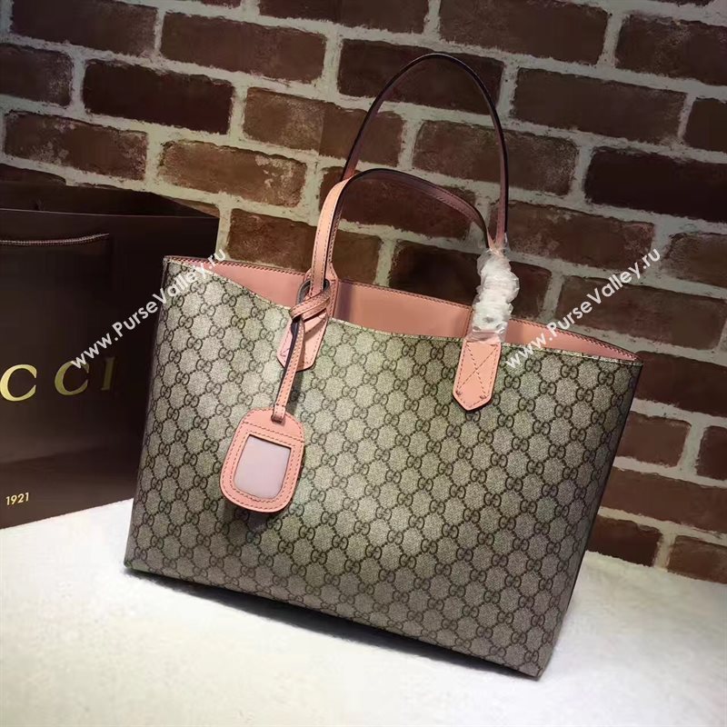 Gucci GG tote gray with handbag pink bag 6547