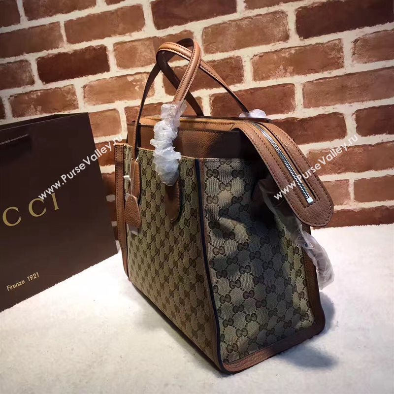 Gucci GG tote gray with handbag tan bag 6549