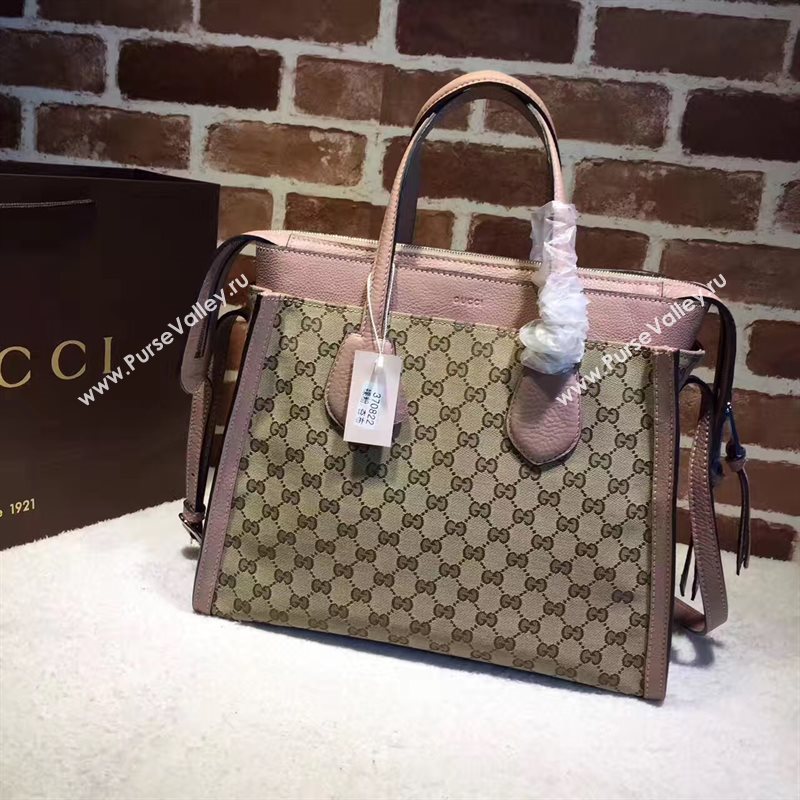 Gucci GG tote gray with handbag pink bag 6551