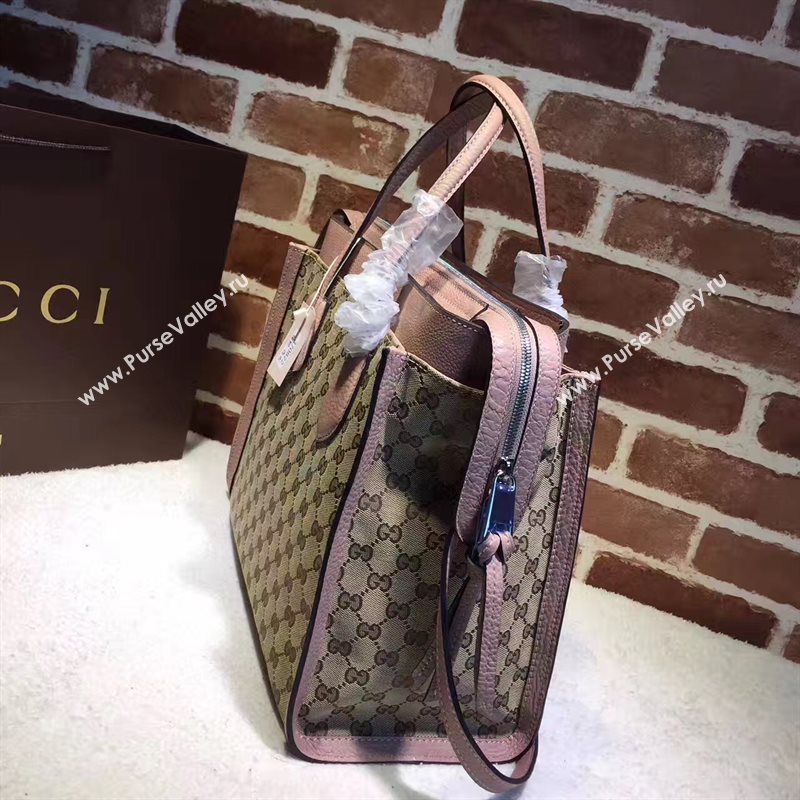 Gucci GG tote gray with handbag pink bag 6551